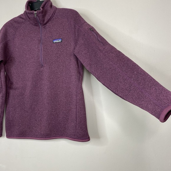 Patagonia Women's Better Sweater 1/4 Zip Fleece Pullover Burgundy Purple Size S - Picture 6 of 16